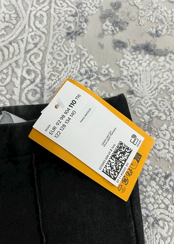 H&M Kız Çocuk Siyah İspanyol Paça Denim Pantolon - Görsel 3