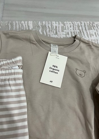 H&M 2 Parçalı Bej Bebek Takımı - Görsel 3