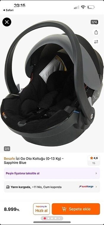 Besafe izi go anakucağı oto koltuğu 0-13 kg