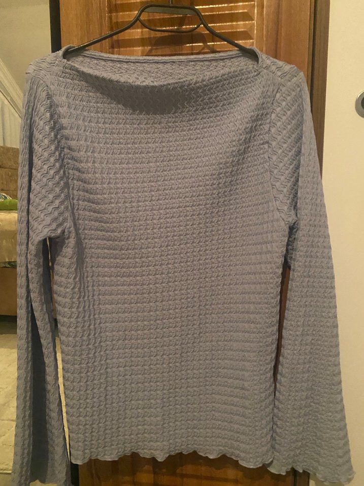 Bebe mavisi Kadın Örgü Basic bluz - Görsel 2