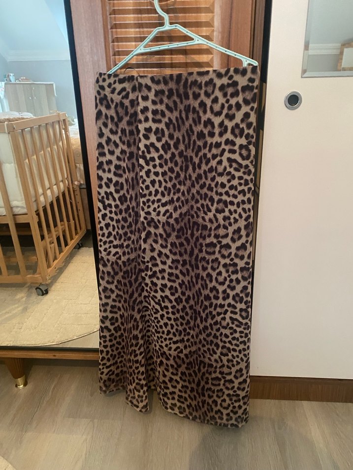 Leopar Desenli Uzun balık Kadın Etek - Görsel 2