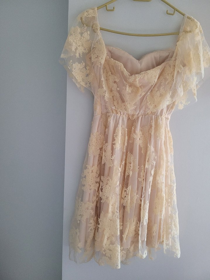 Dantel Mini Abiye Elbise - Görsel 4