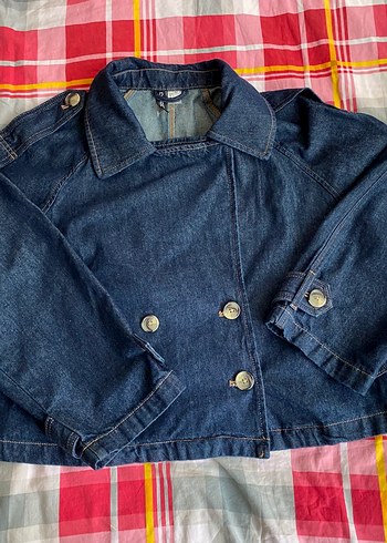 l Beden mavi Renk H&M denim trençkot