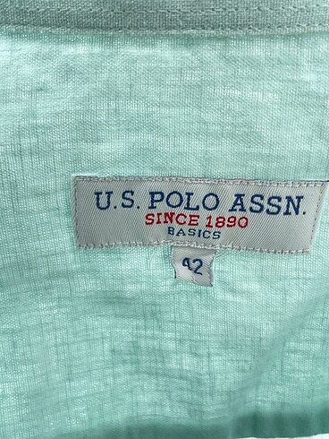 42 Beden yeşil Renk U.S Polo Assn. Gömlek %70 İndirimli.