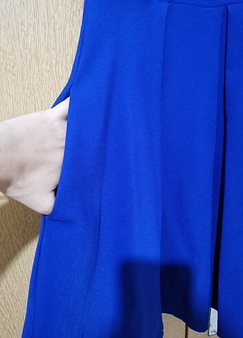 l Beden mavi Renk Elbise 