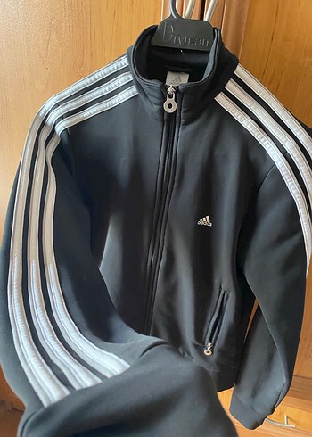 m Beden Siyah Adidas Fermuarlı Spor Ceket