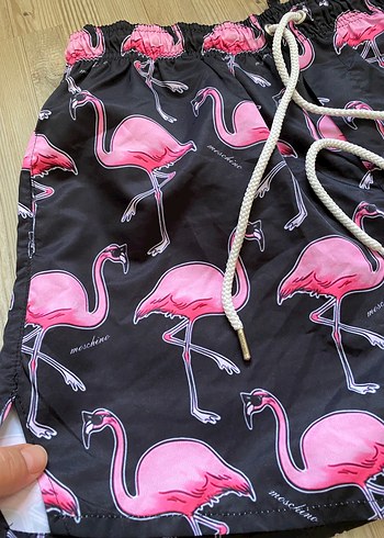 Love moschino Flamingo Baskılı Erkek Mini Mayo - Görsel 3