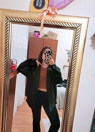 Yeşil parka mont 