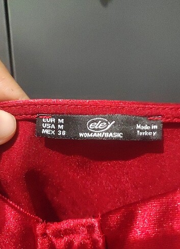 38 Beden kırmızı Renk Mini saten elbise 