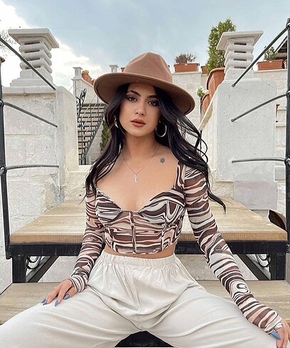 Tül crop