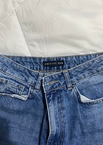 LC Waikiki Mavi Loose Fit Midi Kot Pantolon