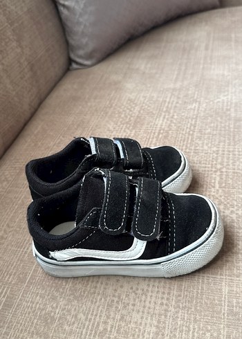 Unisex Çocuk Siyah Cırt Cırtlı Spor Ayakkabı - Görsel 2