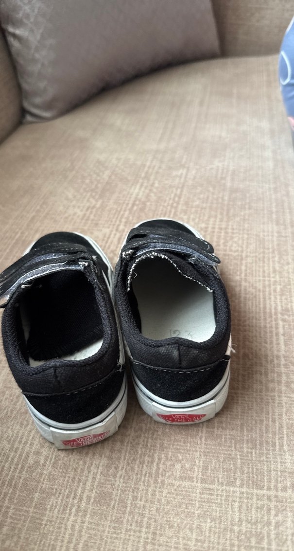 Unisex Çocuk Siyah Cırt Cırtlı Spor Ayakkabı - Görsel 3