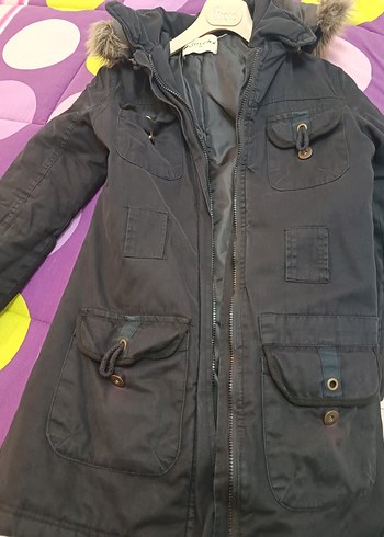 Gri Kadın Denim Midi Kaban - Görsel 6