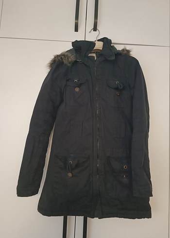 Gri Kadın Denim Midi Kaban - Görsel 3