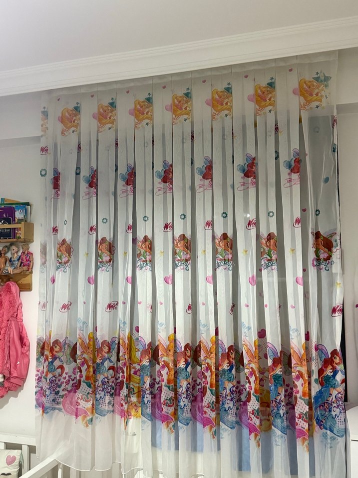 Renkli Tie-Dye Desenli Perde - Görsel 3