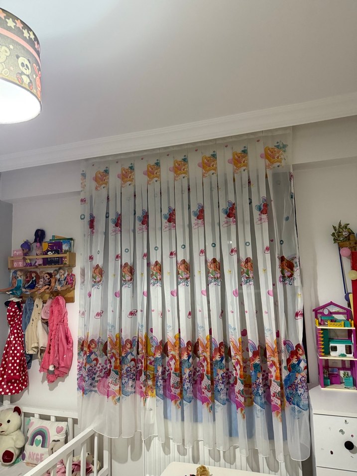 Renkli Tie-Dye Desenli Perde - Görsel 2