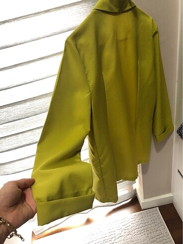 m Beden yeşil Renk Yazlık blezer ceket