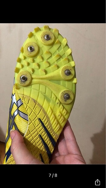 40 Beden sarı Renk çivili atletizm ayakkabısı