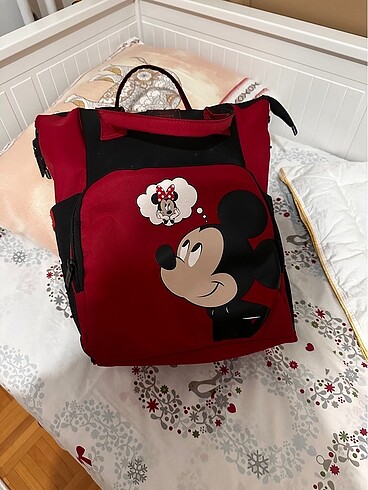 Orjinal disney mickey mouse anne bebek bakım çantası