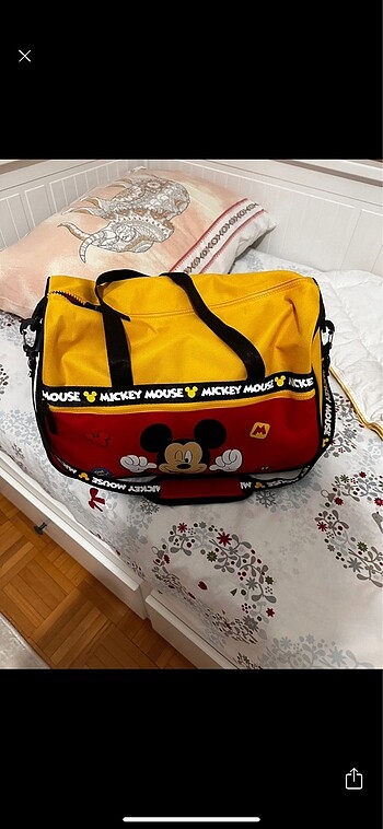 Mickey mouse anne bebek bakım beya seyahat çantası
