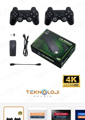 Sony Kablosuz Siyah Oyun Konsolu ve Kontrol Cihazı