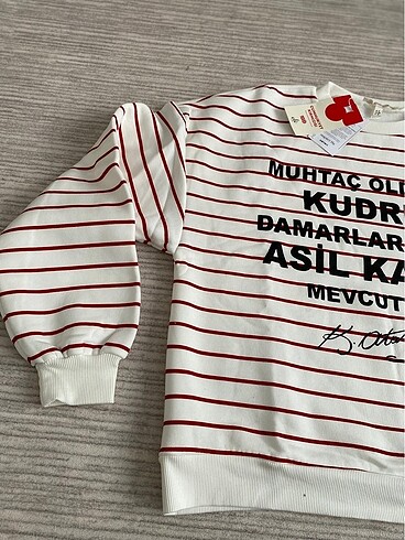 Koton Koton s beden sweatshirt Atatürk baskılı
