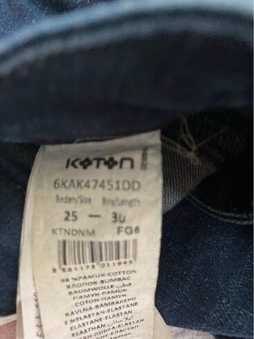 xs Beden mavi Renk Koton jeans