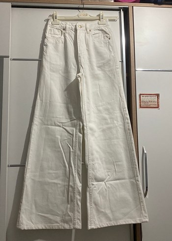Beyaz kot Kadın Jean Pantolon