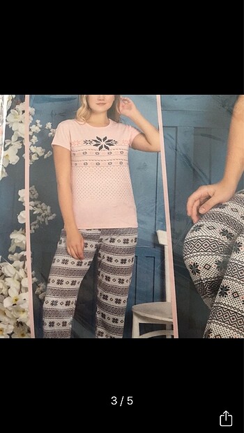 m Beden Yarım kollu pijama