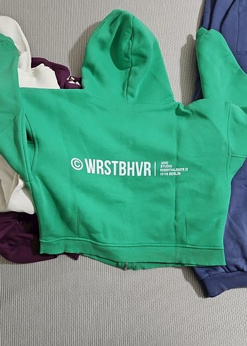 Renkli Baskılı Kadın Kapüşonlu Sweatshirt 5 adet - Görsel 8