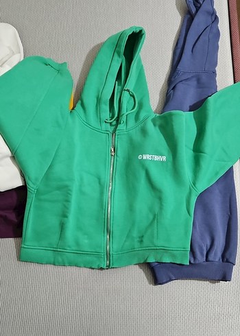 Renkli Baskılı Kadın Kapüşonlu Sweatshirt 5 adet - Görsel 7