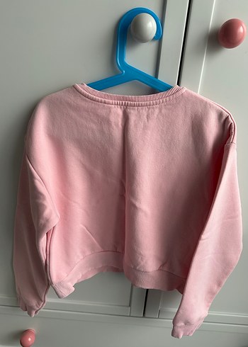 Kız Çocuk Pembe L'amour Baskılı Sweatshirt - Görsel 2