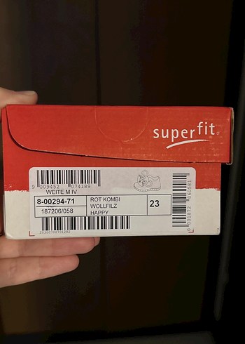 Kırmızı Desenli ev ayakkabısı Superfit unisex - Görsel 3