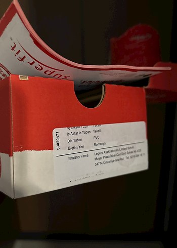 Kırmızı Desenli ev ayakkabısı Superfit unisex - Görsel 6