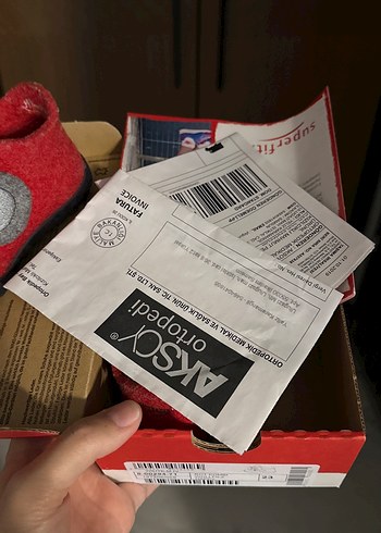 Kırmızı Desenli ev ayakkabısı Superfit unisex - Görsel 4