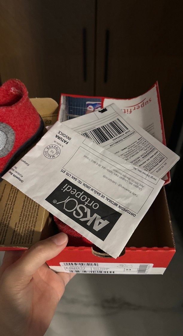 Kırmızı Desenli ev ayakkabısı Superfit unisex - Görsel 4