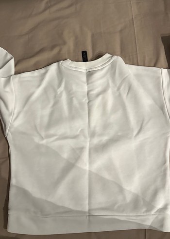 Beyaz Baskılı Kız Sweatshirt - Görsel 5