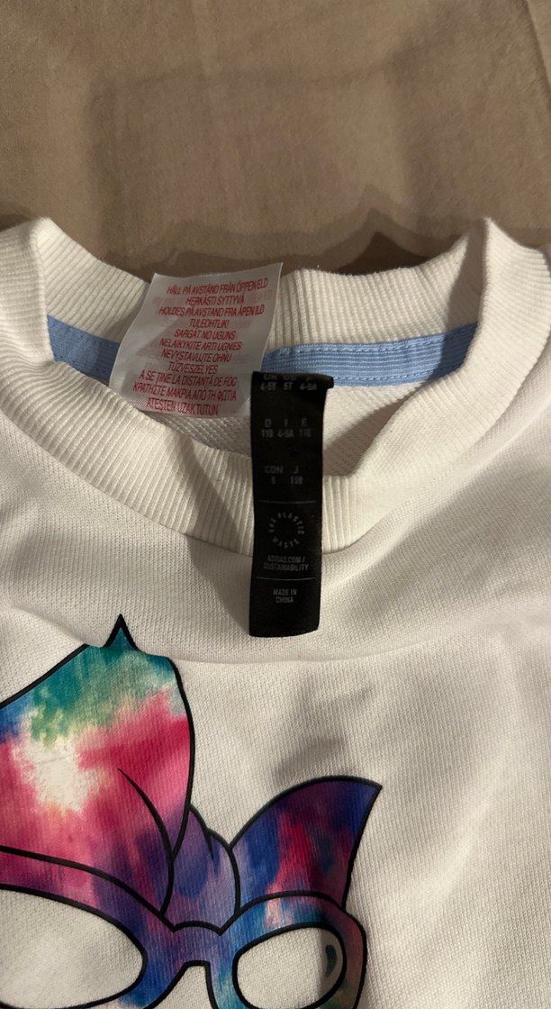 Beyaz Baskılı Kız Sweatshirt - Görsel 2