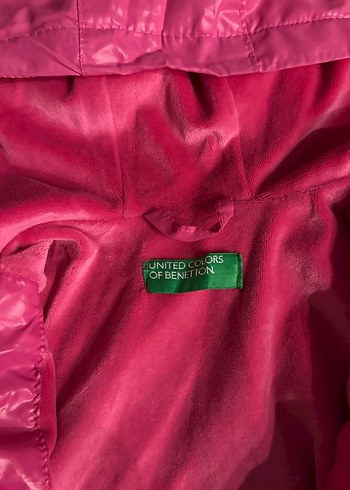 Kız Çocuk Parlak Pembe Fermuarlı Yağmurluk - Görsel 2