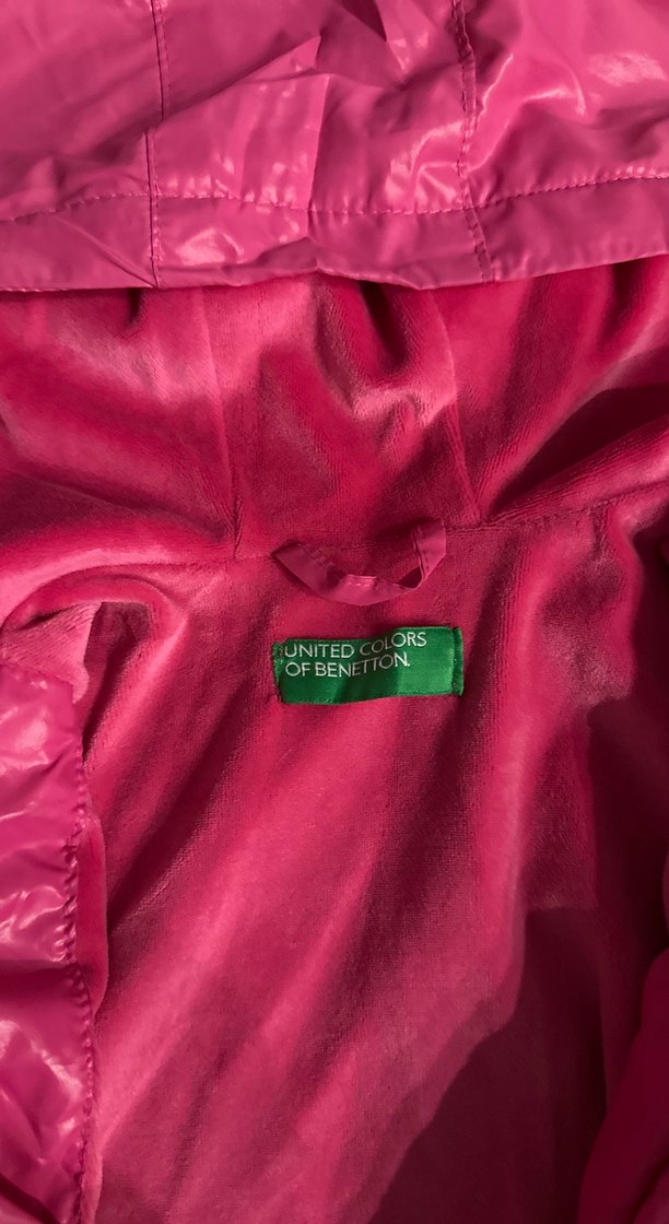 Kız Çocuk Parlak Pembe Fermuarlı Yağmurluk - Görsel 2