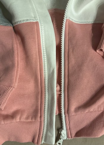 Kız Çocuk Kapüşonlu Fermuarlı Sweatshirt - Görsel 4