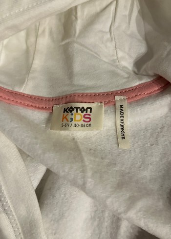 Kız Çocuk Kapüşonlu Fermuarlı Sweatshirt - Görsel 3