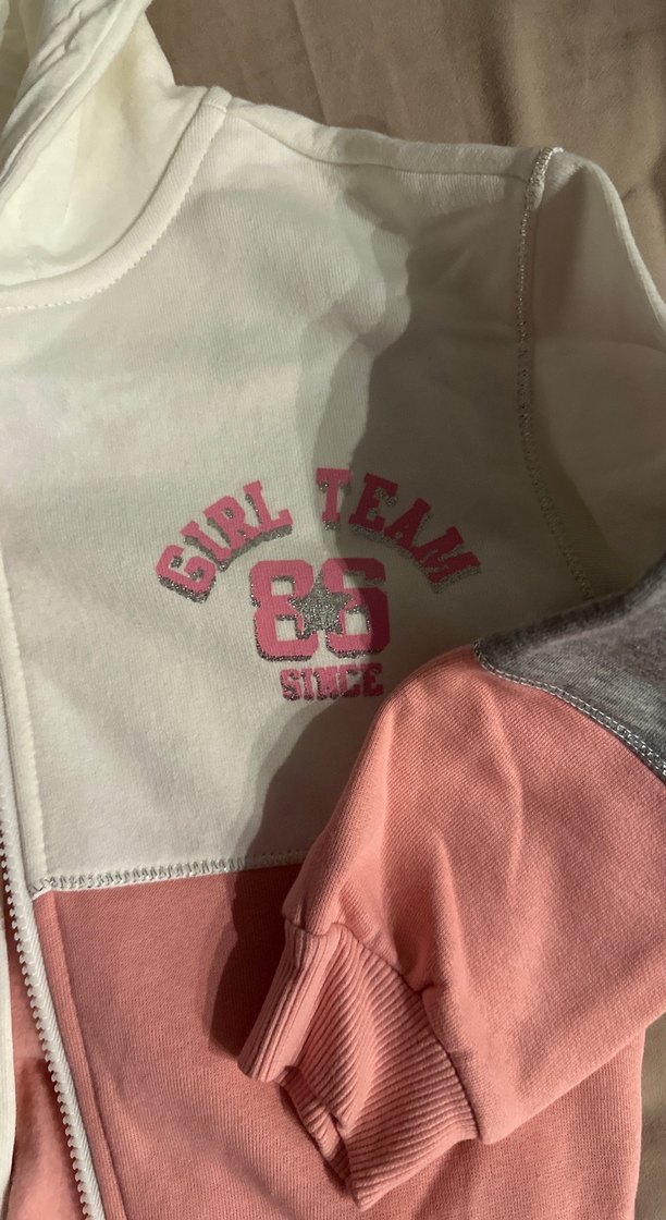 Kız Çocuk Kapüşonlu Fermuarlı Sweatshirt - Görsel 2