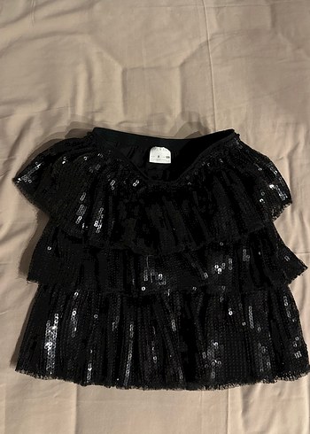 Siyah Fırfırlı Mini Gotik Etek - Görsel 3