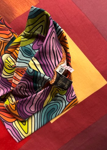 Renkli Batik Desenli Çocuk taytlı takım - Görsel 5