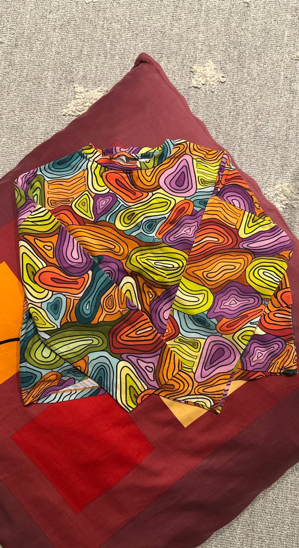 Renkli Batik Desenli Çocuk taytlı takım - Görsel 2