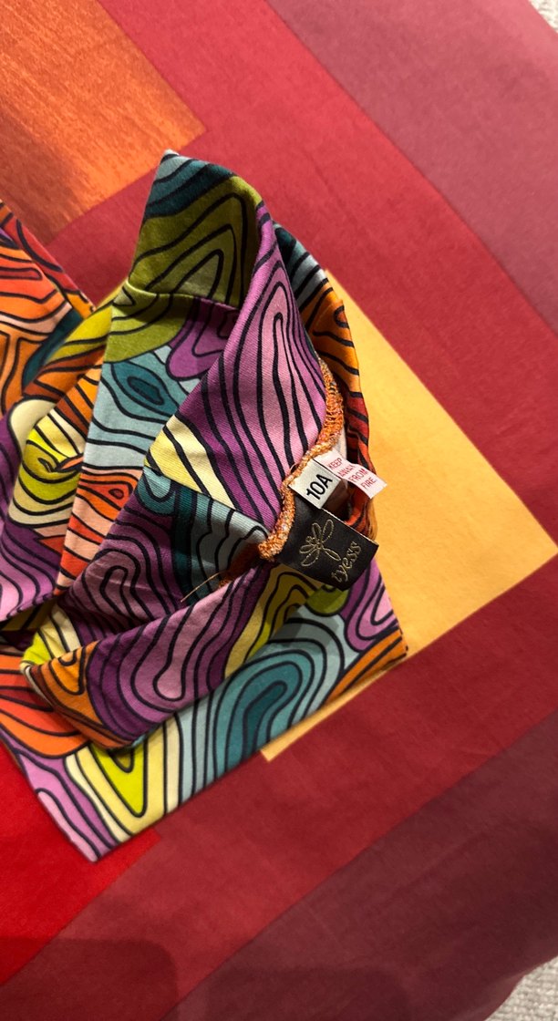 Renkli Batik Desenli Çocuk taytlı takım - Görsel 5