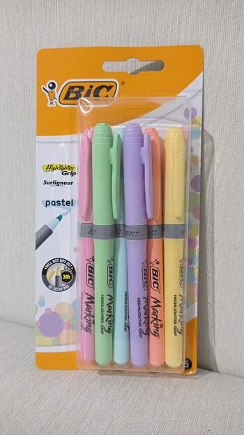 Bic fosforlu kalem 6'lı