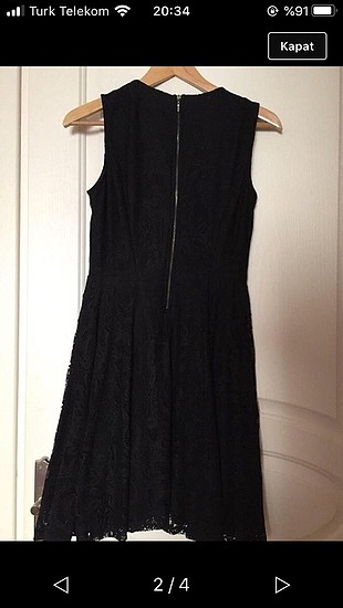 Adil Işık Siyah dantel işlemeli elbise
